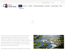 Tablet Screenshot of cornerbrookport.com